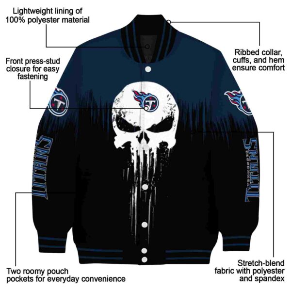 tennessee titans punisher skull navy black white jacket new arrival jacketwow