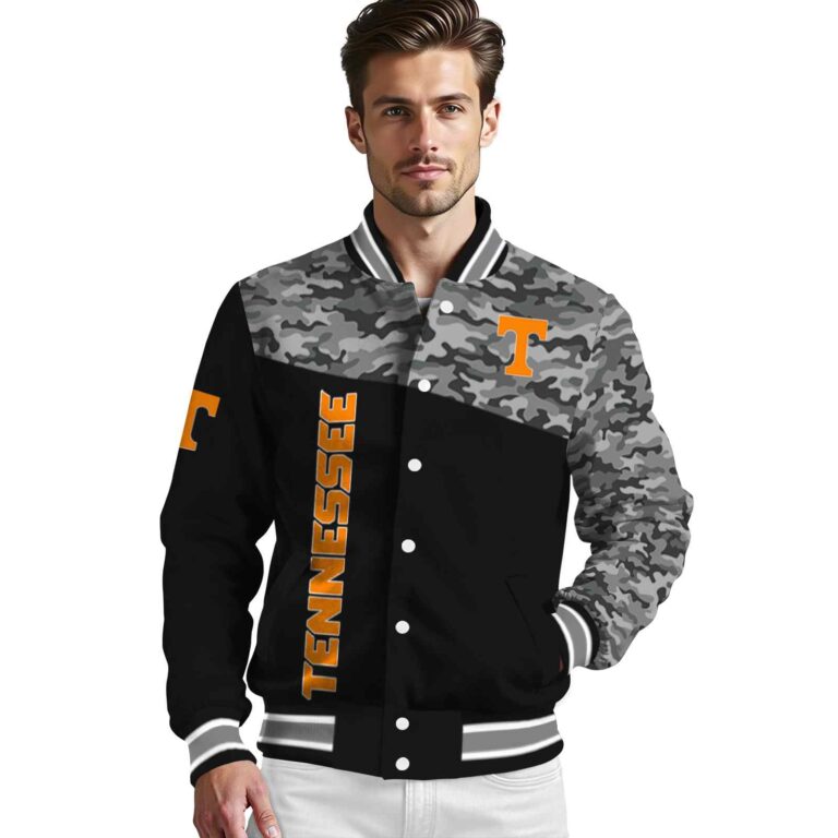 tennessee volunteers camo patchwork black jacket high quality jacketwow