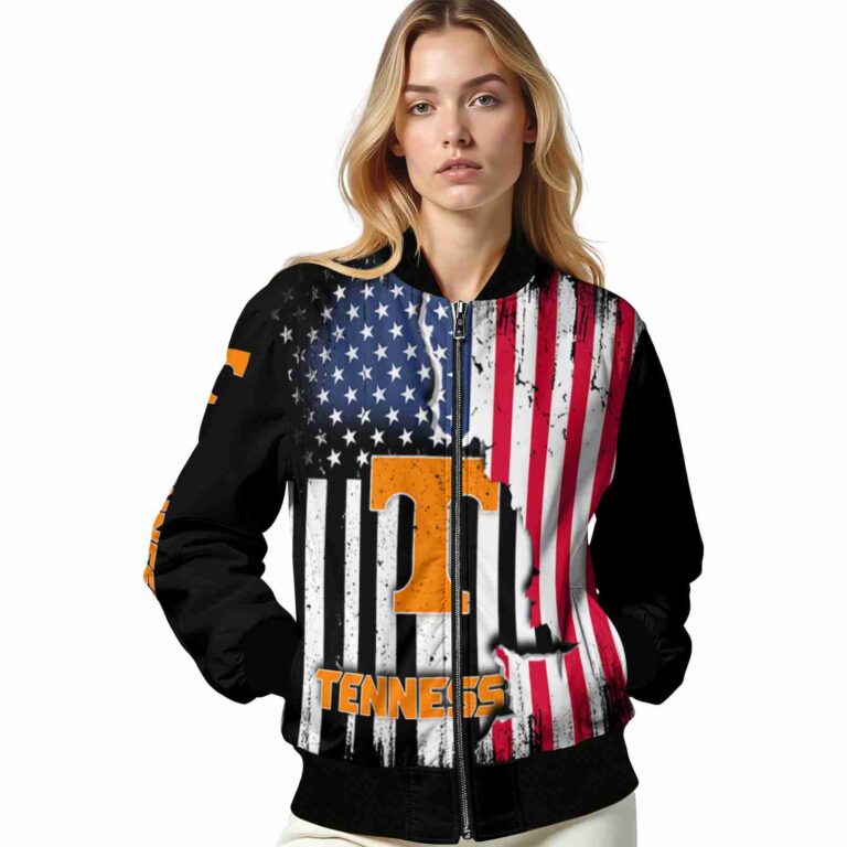 tennessee volunteers patriotic theme black jacket latest model jacketwow