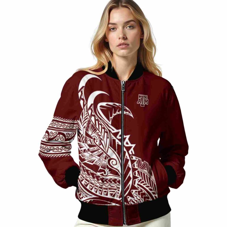 texas am aggies tribal art maroon white black jacket latest model jacketwow