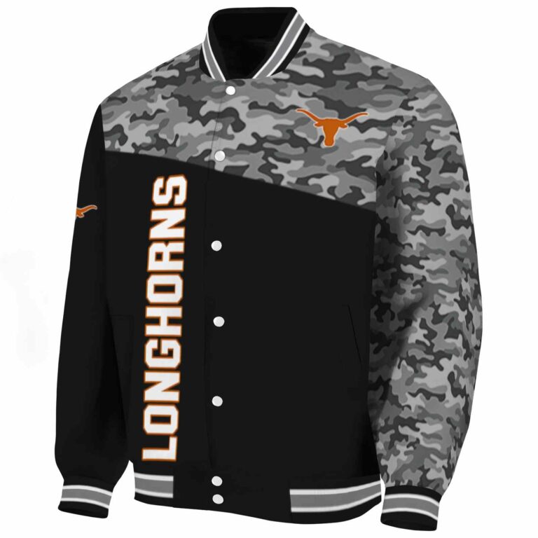 texas longhorns camo patchwork black jacket best selling jacketwow