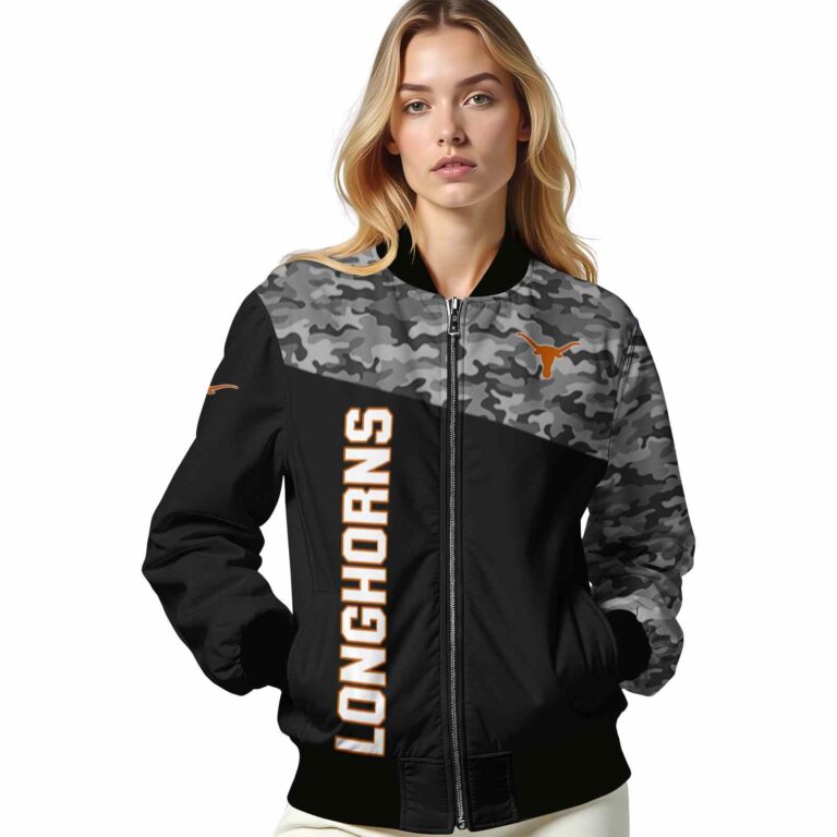 texas longhorns camo patchwork black jacket latest model jacketwow