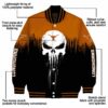 texas longhorns punisher skull orange black white jacket new arrival jacketwow