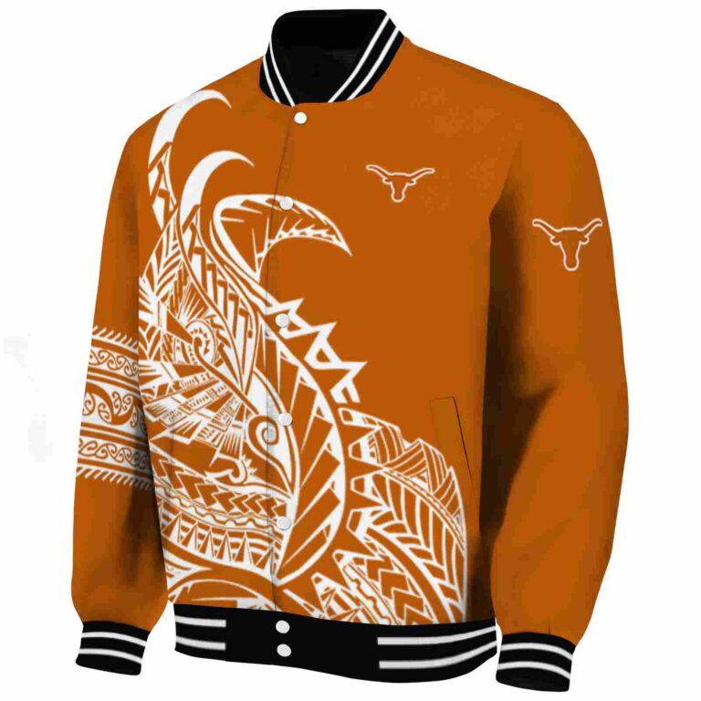 texas longhorns tribal art orange white black jacket best selling jacketwow