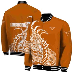 texas longhorns tribal art orange white black jacket fashion forward jacketwow