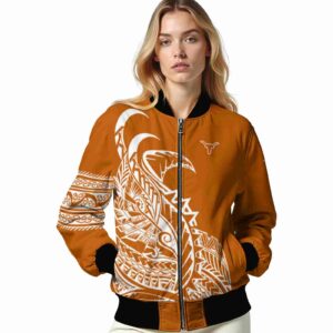 texas longhorns tribal art orange white black jacket latest model jacketwow