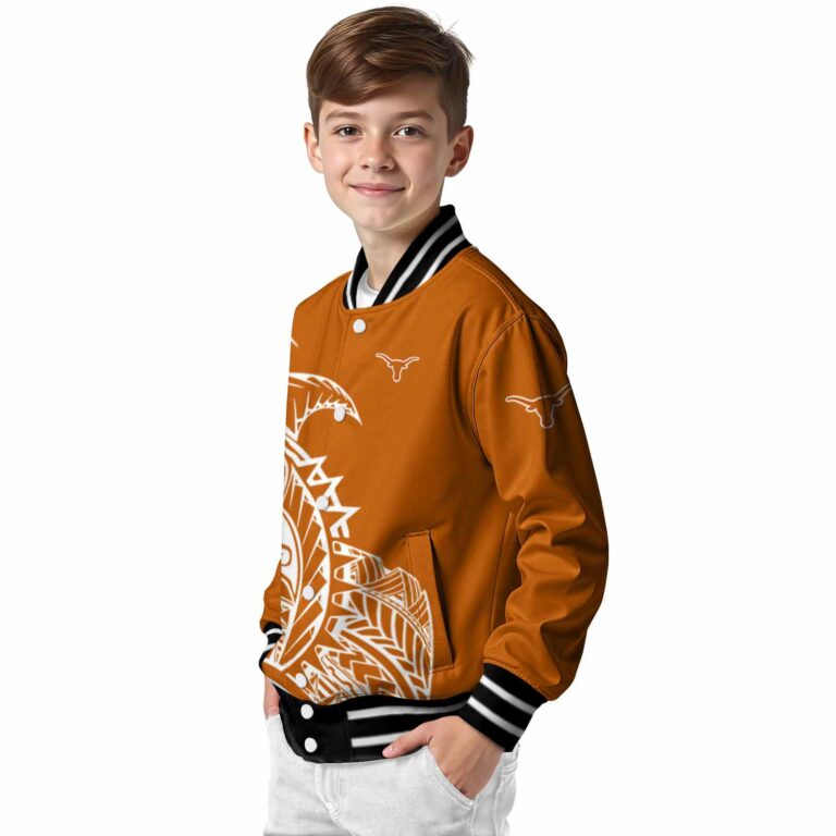 texas longhorns tribal art orange white black jacket trendy jacketwow