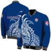 texas rangers tribal art blue white black jacket fashion forward jacketwow