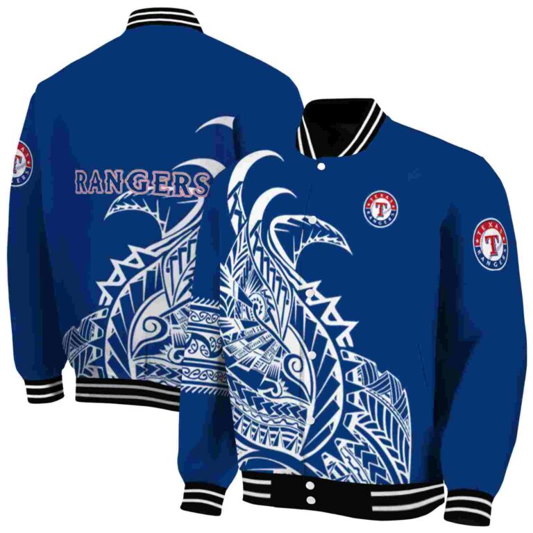 texas rangers tribal art blue white black jacket fashion forward jacketwow