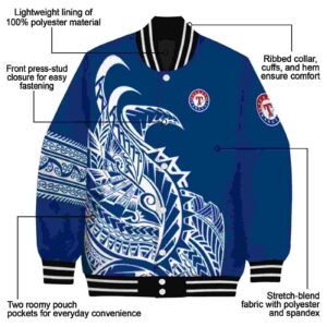 texas rangers tribal art blue white black jacket new arrival jacketwow