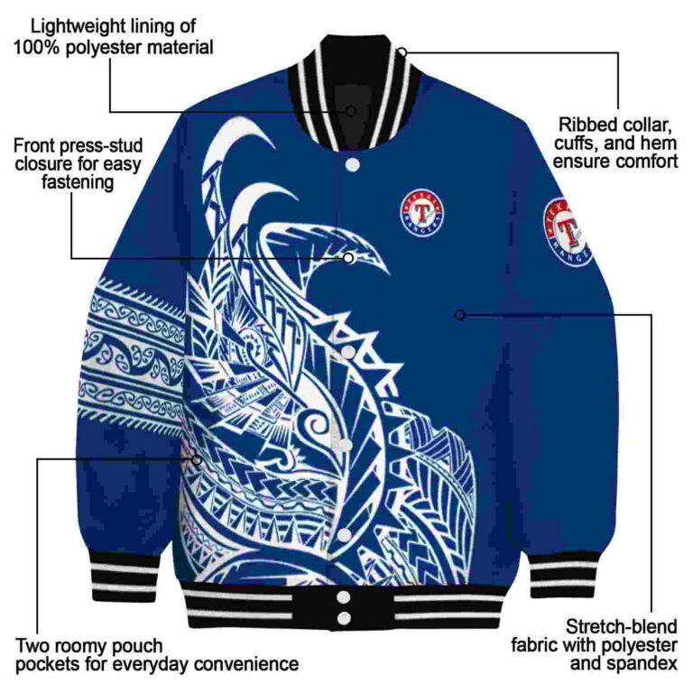 texas rangers tribal art blue white black jacket new arrival jacketwow