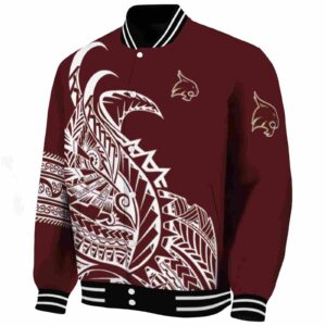 texas state bobcats tribal art maroon white black jacket best selling jacketwow