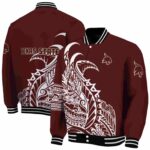 texas state bobcats tribal art maroon white black jacket best selling jacketwow