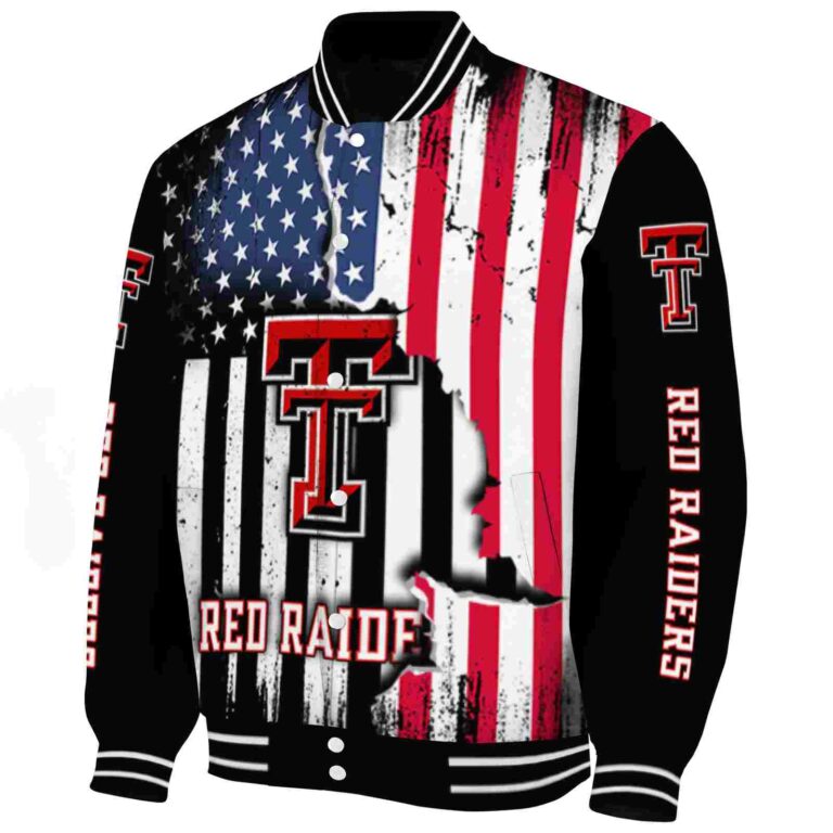 texas tech red raiders patriotic theme black jacket best selling jacketwow