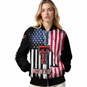 texas tech red raiders patriotic theme black jacket latest model jacketwow