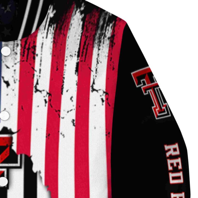 texas tech red raiders patriotic theme black jacket premium grade jacketwow