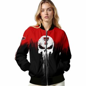 texas tech red raiders punisher skull red black white jacket latest model jacketwow