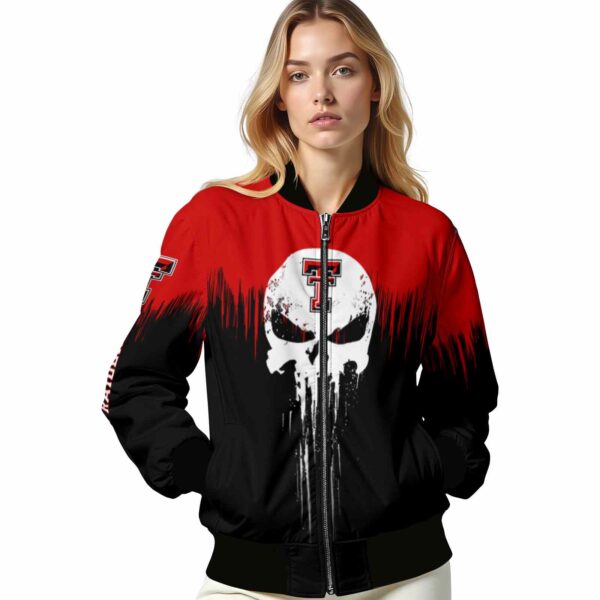 texas tech red raiders punisher skull red black white jacket latest model jacketwow