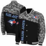 toronto blue jays camo patchwork black jacket best selling jacketwow