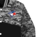 toronto blue jays camo patchwork black jacket best selling jacketwow