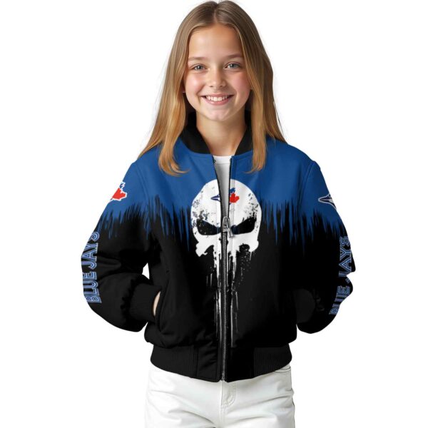 toronto blue jays punisher skull blue black white jacket top rated jacketwow