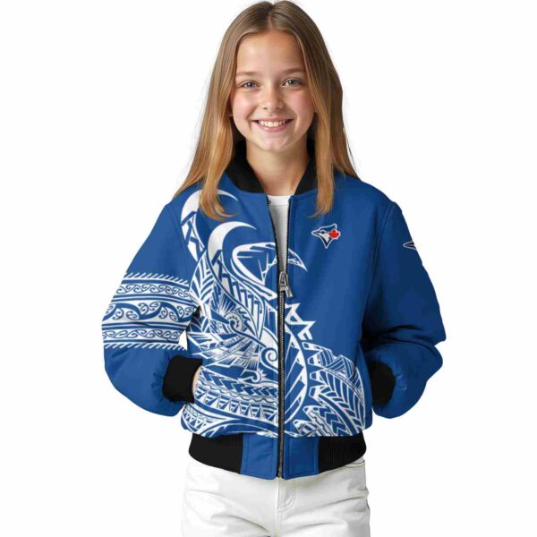 toronto blue jays tribal art blue white black jacket top rated jacketwow