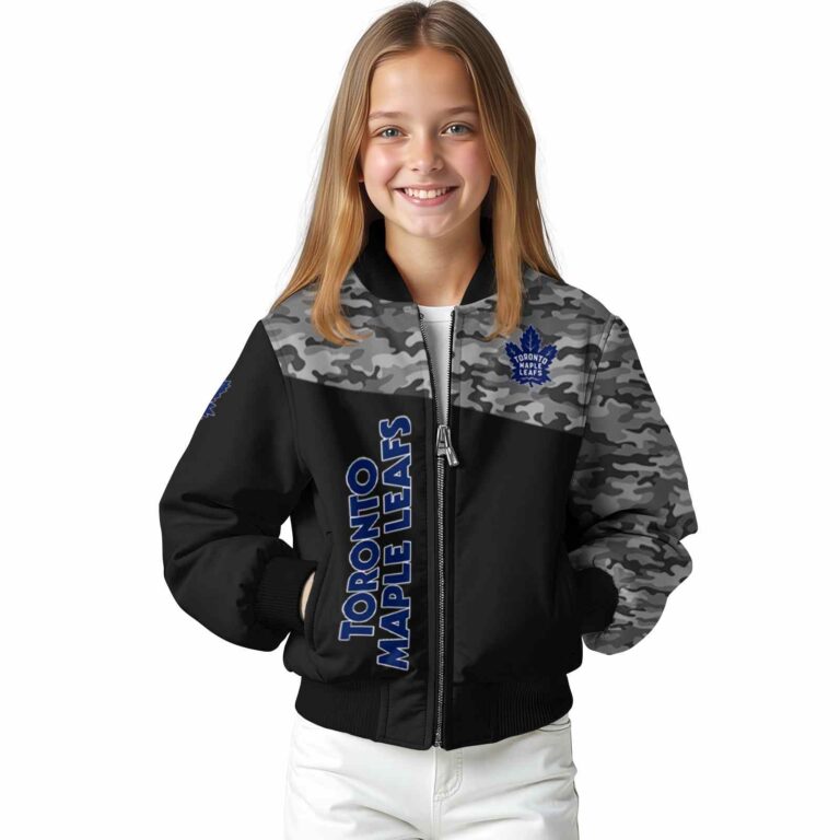 toronto maple leafs camo patchwork black jacket top rated jacketwow
