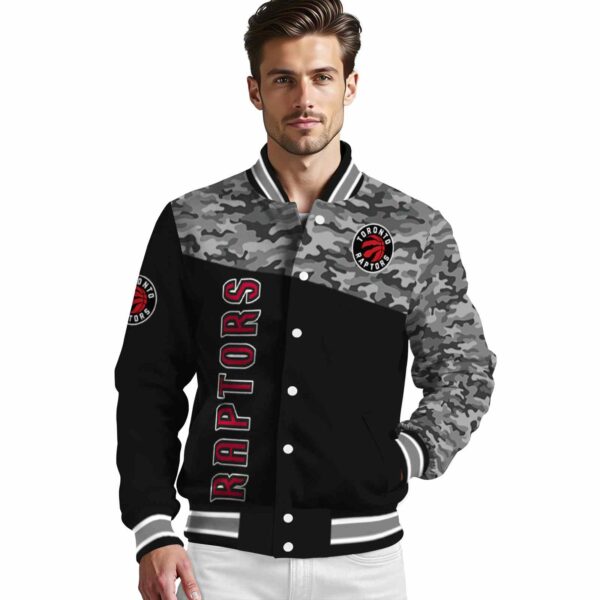 toronto raptors camo patchwork black jacket high quality jacketwow