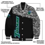 tulane green wave camo patchwork black jacket best selling jacketwow