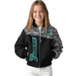 tulane green wave camo patchwork black jacket best selling jacketwow