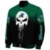 tulane green wave punisher skull green black white jacket best selling jacketwow