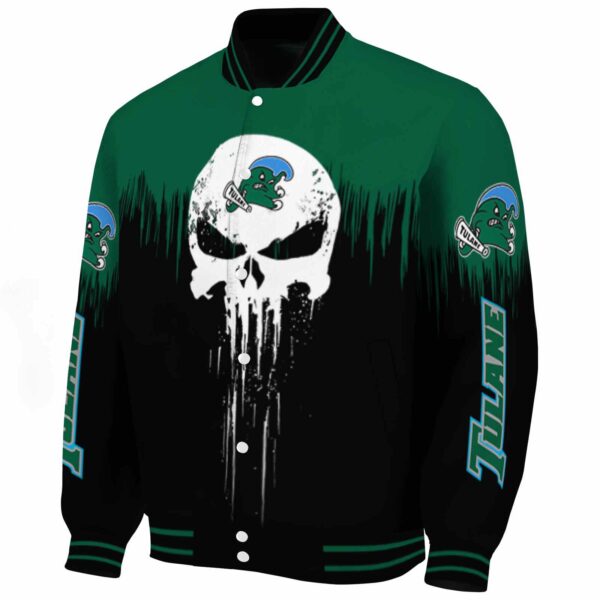 tulane green wave punisher skull green black white jacket best selling jacketwow
