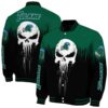tulane green wave punisher skull green black white jacket fashion forward jacketwow