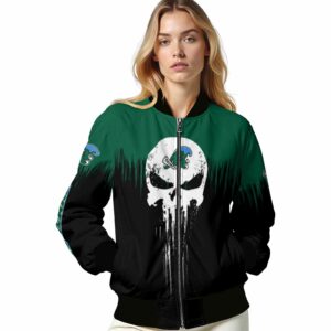 tulane green wave punisher skull green black white jacket latest model jacketwow