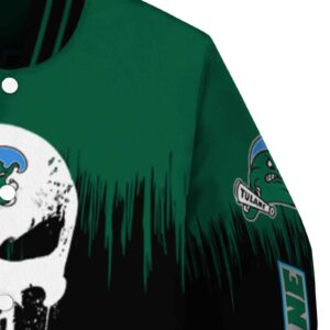 tulane green wave punisher skull green black white jacket premium grade jacketwow