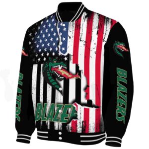 uab blazers patriotic theme black jacket best selling jacketwow