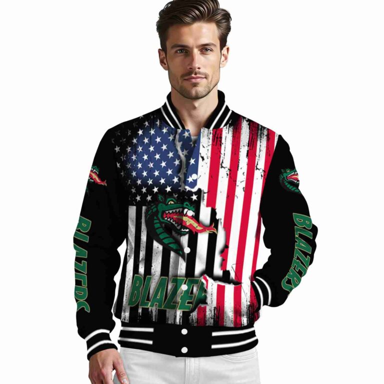 uab blazers patriotic theme black jacket high quality jacketwow