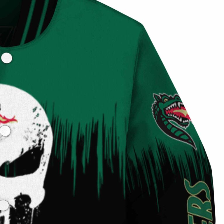 uab blazers punisher skull green black white jacket premium grade jacketwow