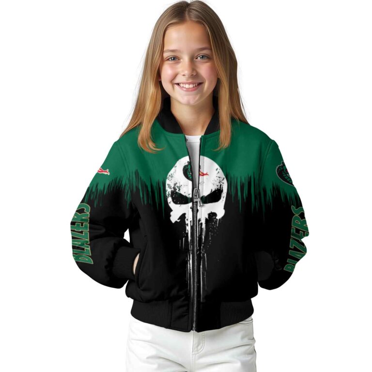 uab blazers punisher skull green black white jacket top rated jacketwow