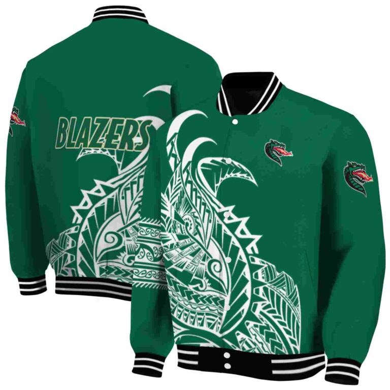 uab blazers tribal art green white black jacket fashion forward jacketwow