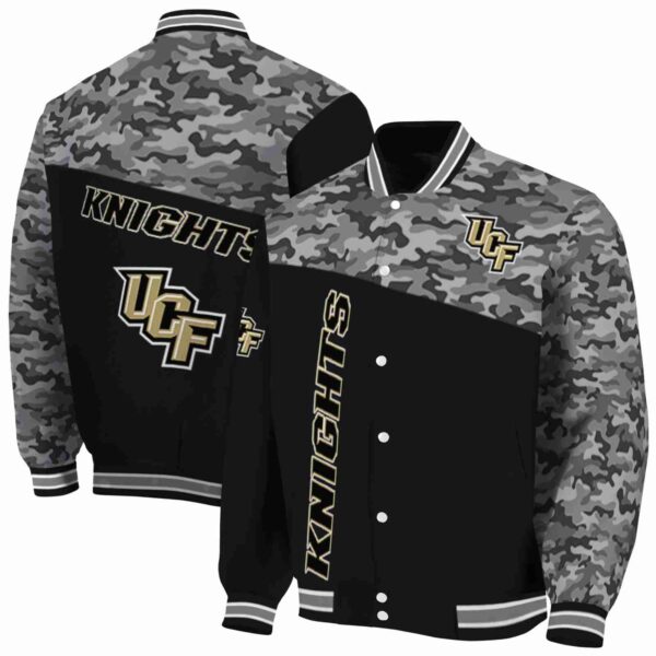 ucf knights camo patchwork black jacket fashion forward jacketwow