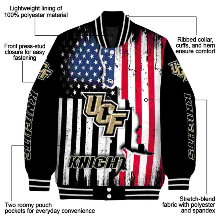 ucf knights patriotic theme black jacket new arrival jacketwow