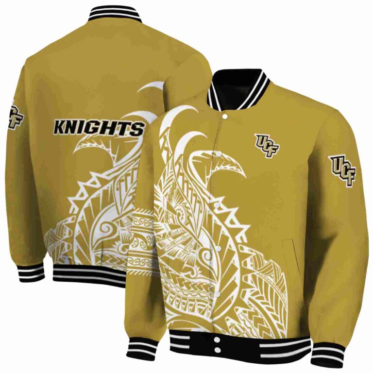 ucf knights tribal art gold white black jacket fashion forward jacketwow