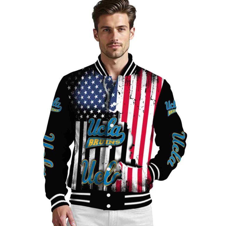 ucla bruins patriotic theme black jacket high quality jacketwow