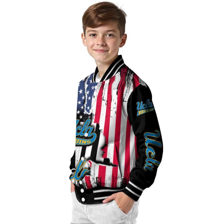 ucla bruins patriotic theme black jacket trendy jacketwow