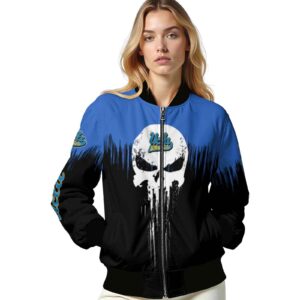 ucla bruins punisher skull blue black white jacket latest model jacketwow