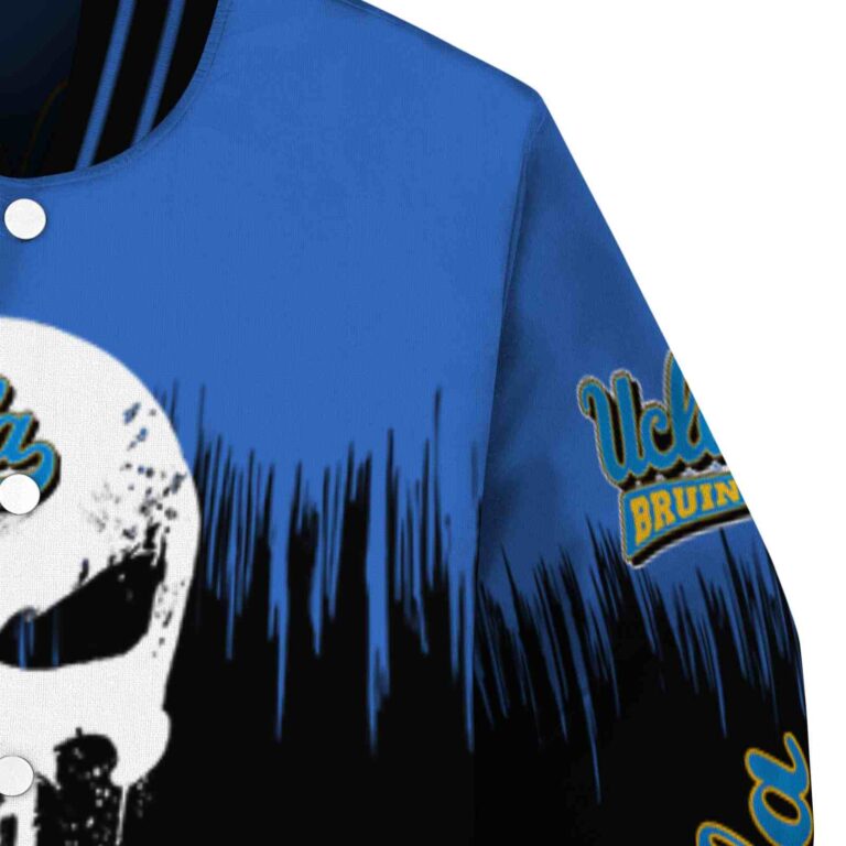 ucla bruins punisher skull blue black white jacket premium grade jacketwow
