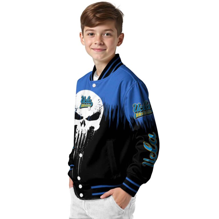 ucla bruins punisher skull blue black white jacket trendy jacketwow