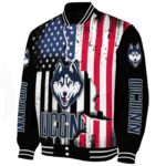 uconn huskies patriotic theme black jacket best selling jacketwow