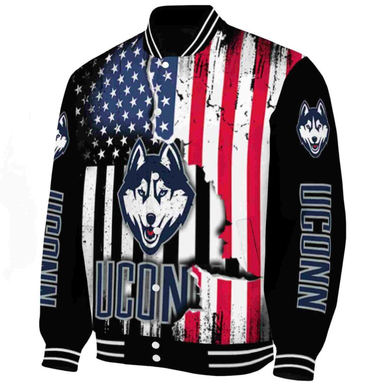 uconn huskies patriotic theme black jacket best selling jacketwow